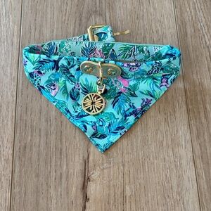Lilly Pulitzer Dog Collar with Bandana Small/Medium NWOT